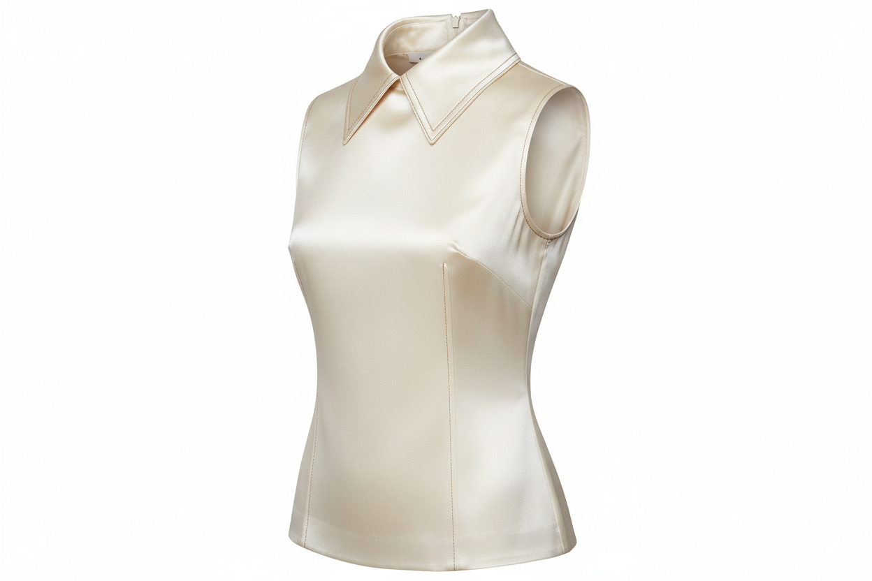  luxury collar neck sleeveless top 